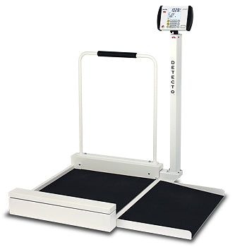 Detecto 6495 - Wheelchair Scale, Stationary, Digital, 800 lb x .2 lb / 360 kg x .1 kg