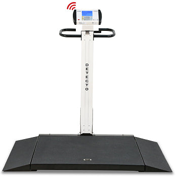 Detecto 6550 - Wheelchair Scale, Portable, Digital, Folding Column, 1000 lb x .2 lb / 450 kg x .1 kg