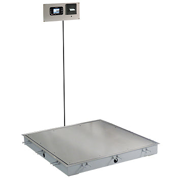 Detecto ID-3636S-855RMP - In-Floor Dialysis Scale 36x36 Deck, 855 recessed Wall mount Indicator, w/printer