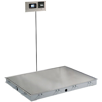 Detecto ID-4836S-855RMP - In-Floor Dialysis Scale 48x36 Deck, 855 recessed Wall mount Indicator, w/printer