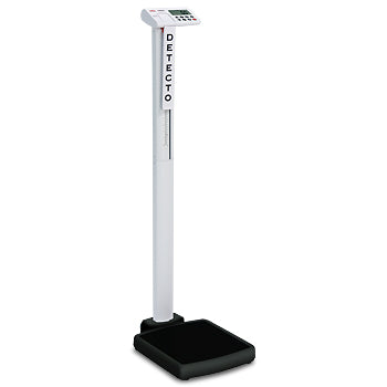 Detecto Solo Digital Scale - Digital Clinical Scale, Mechanical Height Rod, 550 lb x 0.2 lb / 250 kg x 0.1 kg