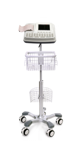 Center Pole Trolley (Roll stand) with Basket and Locking Casters