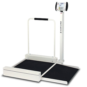 Detecto 6495-AC - Wheelchair Scale, Stationary, Digital, 800 lb x .2 lb / 360 kg x .1 kg