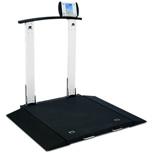 Detecto 6560-AC - Wheelchair Scale, Portable, Digital, Folding Column, 1000 lb x .2 lb / 450 kg x .1 kg