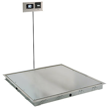 Detecto ID-4848S-855RMP - In-Floor Dialysis Scale 48x48 Deck, 855 recessed Wall Mount Indicator, w/printer