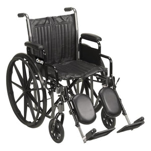 Drive Medical SSP220DDA-ELR - 350LBS. SILVER SPORT 2 , 20" WIDE SEAT, SWING AWAY ELEVATING LEGRESTS