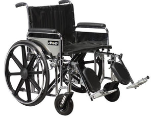 Drive Medical STD24DDA-ELR - 500LBS. BARIATRIC SENTRA EXTRA HEAVY DUTY WITH SWING AWAY LEG RESTS, 24" WIDE SEAT,