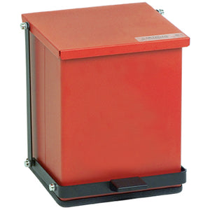 Detecto P-16R - Step-On Can, 16 Qt, Red